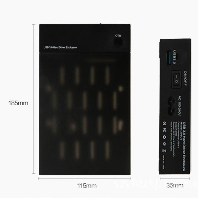 Alt view image 9 of 10 - Free 3.5 Inch USB 3.0 to SATA III External Hard Drive Enclosure Case Support Both 2.5" & 3.5" SATA HDD SSD Built-in Adapter