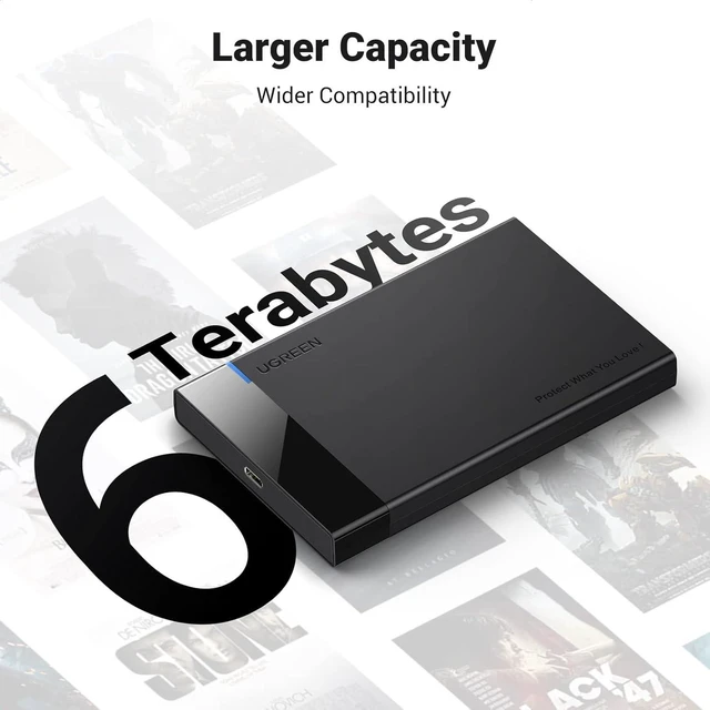 Alt view image 12 of 14 - HDD Case 2.5" Hard Drive Enclosure USB Type C SATA 6Gbps for SSD HDD 9.5 7mm External Hard Drive Disk Case Support UASP