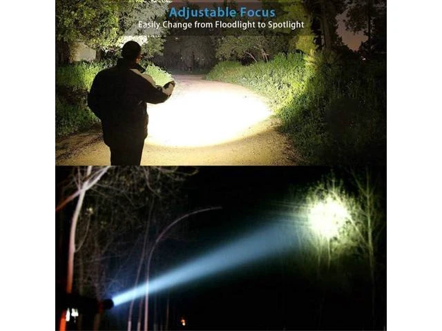 Alt view image 13 of 14 - Flashlight USB Rechargeable Magnetic LED Flashlight Super Bright Tactical Flashlight with Cob Sidelight 2000LM Waterproof Zoomable Best Small Flashlight for Camping Emergency Flashlight