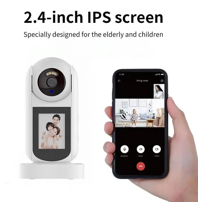 Alt view image 8 of 8 - Smart 360° PTZ Home Security Camera Built-in Screen, Two-Way Video Call, AI Motion Tracking, Indoor/Outdoor, Solar Ready