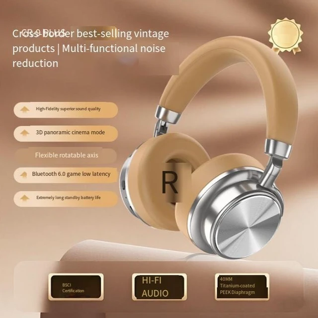 Alt view image 11 of 11 - ANC Metal Bluetooth Headset Sports Over-Ear, Business, Wired & Wireless, 38H Playtime, 40mm Driver, Bluetooth 6.0