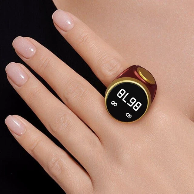 Alt view image 8 of 12 - S9 Smart Ring Finger Counter, Touch Screen Electronic Tally Counter with OLED Display, Rechargeable, Waterproof, Night Vision, Auto Lock, Adjustable Silicone Ring for Prayer Meditation Beads Counting