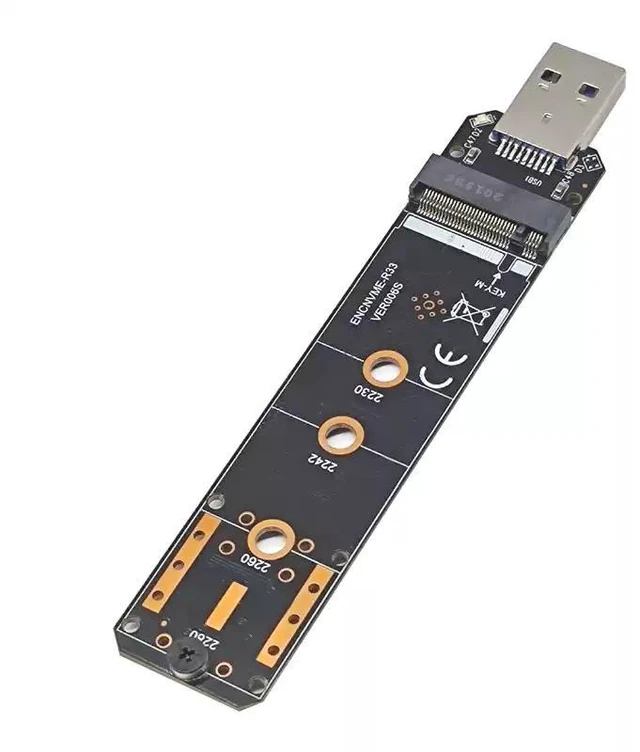 Alt view image 5 of 11 - M.2 Dual Protocol NVMe/SATA SSD Enclosure USB-A 3.2 Gen2 10Gbps, RTL9210B