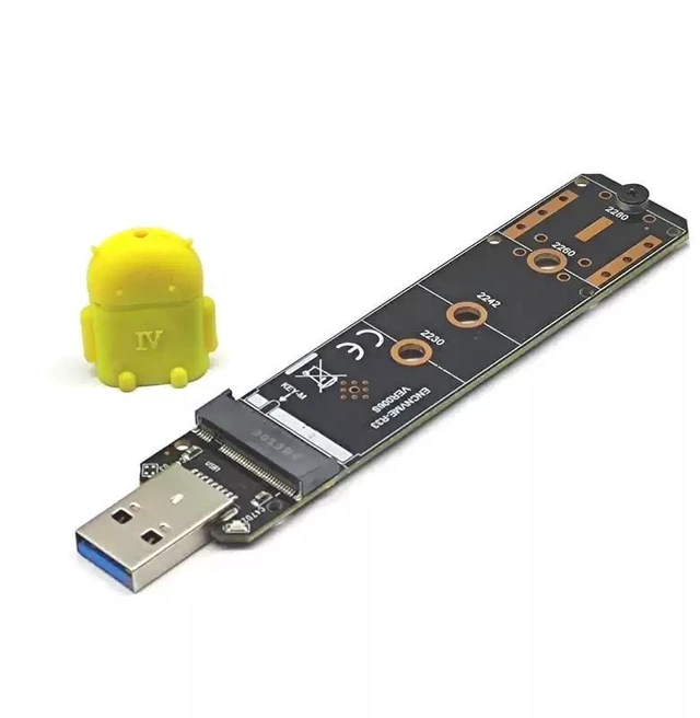 Alt view image 8 of 11 - M.2 Dual Protocol NVMe/SATA SSD Enclosure USB-A 3.2 Gen2 10Gbps, RTL9210B