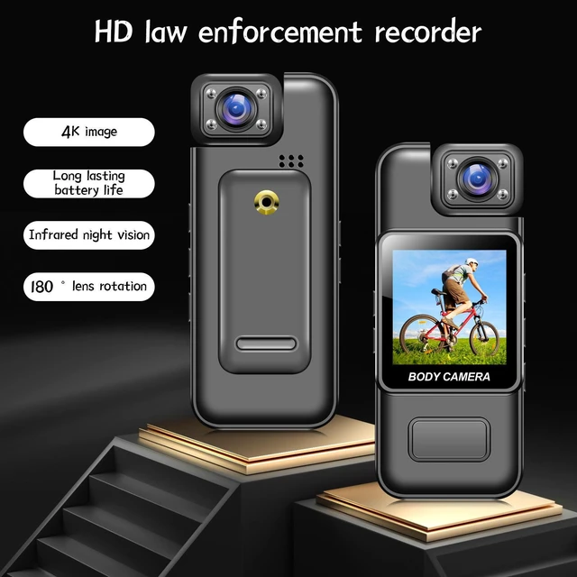 Alt view image 10 of 12 - Mini Thumb Sports Action Camera 4K HD, Body Camera, Back Clip, 1000mAh Battery, 7H Recording, Motion Detection