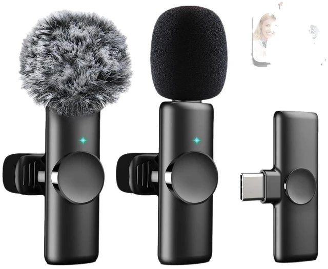 Alt view image 6 of 10 - Wireless Lapel Microphone K11 Mini Portable, Noise Reduction, Reverb, for TikTok/Phone Live Streaming, Vlog, Interview