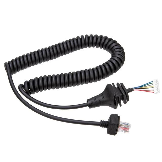 Alt view image 9 of 12 - 8 Pin HM-152 Mic Handheld Radio Speaker Microphone PU Cable For ICOM IC-2820H IC2825E Walkie Talkie