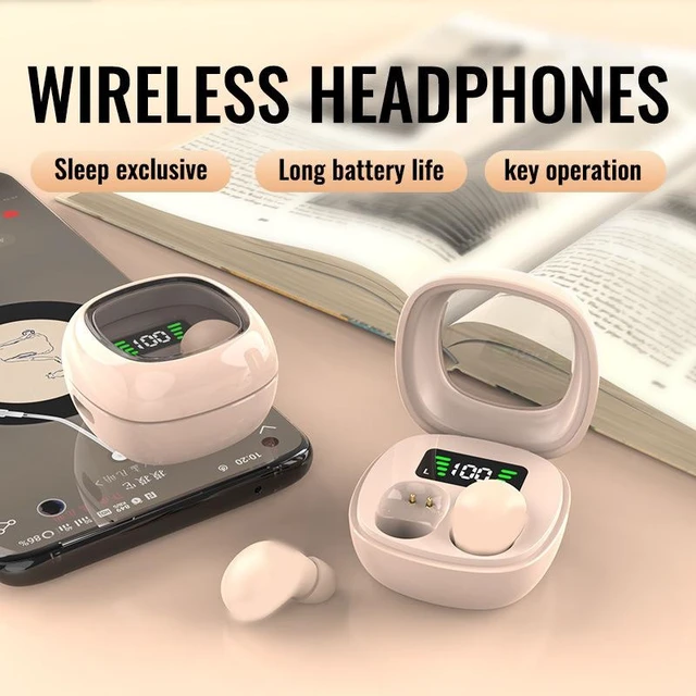 Alt view image 9 of 14 - Ultra-Small Wireless Sleep Earbuds Pain-Free Comfort, Side Sleeping Friendly, Long Battery Life, Mini In-Ear Headphones Black MINI 13T