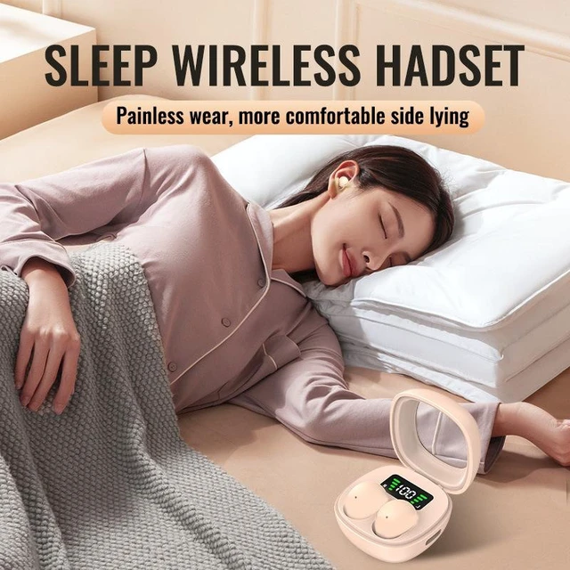 Alt view image 10 of 14 - Ultra-Small Wireless Sleep Earbuds Pain-Free Comfort, Side Sleeping Friendly, Long Battery Life, Mini In-Ear Headphones Black MINI 13T
