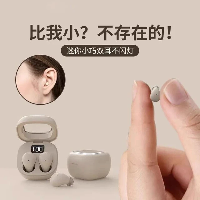 Alt view image 12 of 14 - Ultra-Small Wireless Sleep Earbuds Pain-Free Comfort, Side Sleeping Friendly, Long Battery Life, Mini In-Ear Headphones Black MINI 13T