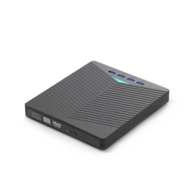 Alt view image 6 of 10 - Multi-Function External USB 3.0 DVD Drive Portable CD/DVD Burner for Laptop/Desktop, with USB 3.0 + Type-C + SD/TF Card Slots, Plug-and-Play