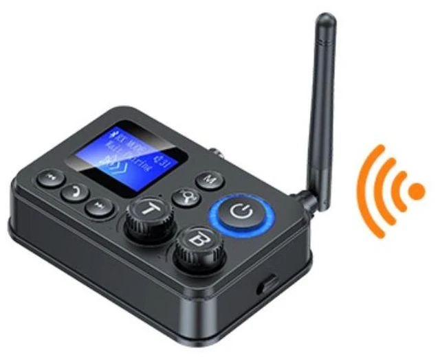 Alt view image 5 of 7 - GT87 Bluetooth 5.4 Audio Adapter, 2-in-1 Transmitter & Receiver with Digital Display TF Card & UDB Playback, Hi-Fi Bass & Treble, 20m Long Range Wireless for TV/Car/Speaker