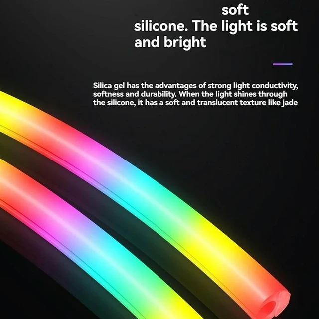 Alt view image 2 of 2 - 2Pcs Silicone Tube Sleeve 5V 3PIN ARGB Luminous Sleeve Water Cooling Raditor Tube Soft Tube Computer Case Decoration-AB01