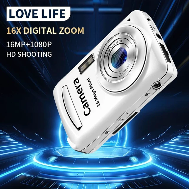 Alt view image 11 of 14 - Vintage Digital Camcorder 16MP HD Video, Selfie Camera, Retro Design for Student Photography Silver No memory card