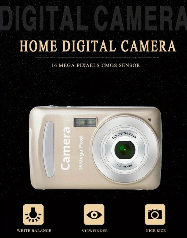 Alt view image 12 of 14 - Vintage Digital Camcorder 16MP HD Video, Selfie Camera, Retro Design for Student Photography Silver No memory card