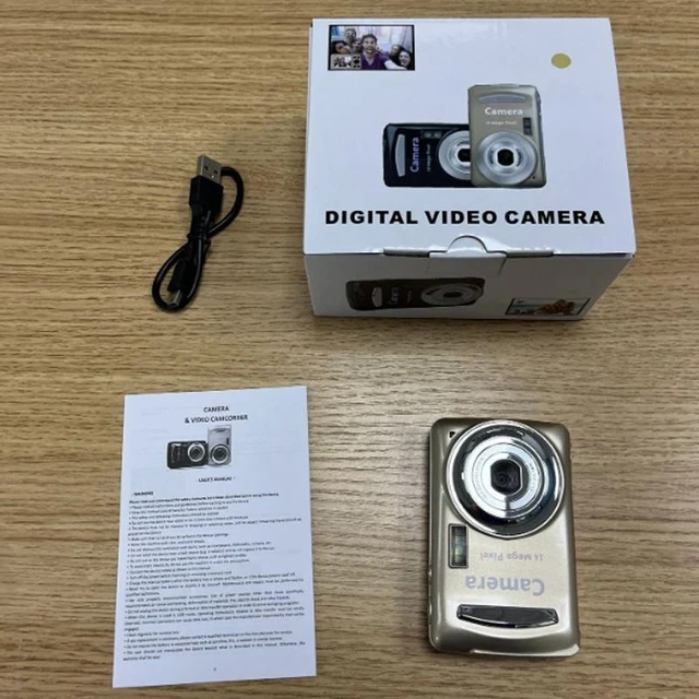 Alt view image 14 of 14 - Vintage Digital Camcorder 16MP HD Video, Selfie Camera, Retro Design for Student Photography Silver No memory card