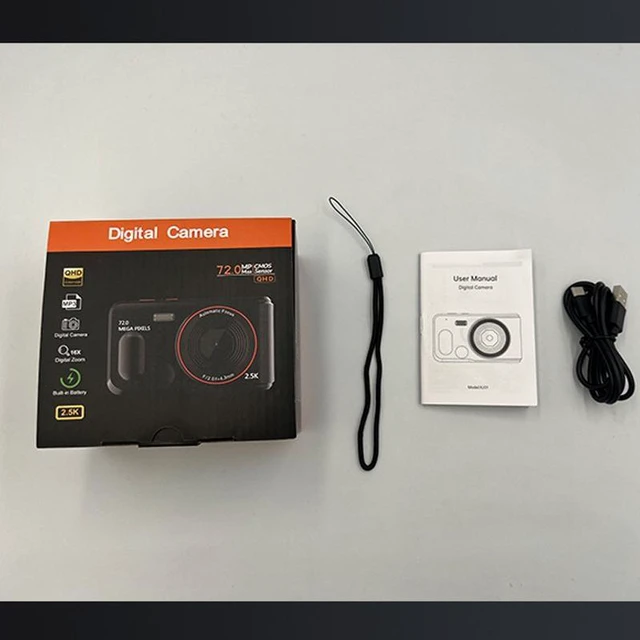 Alt view image 14 of 14 - HD Digital Camcorder High-Pixel Camera, Portable Video Recorder for Home & Everyday Life white No memory card