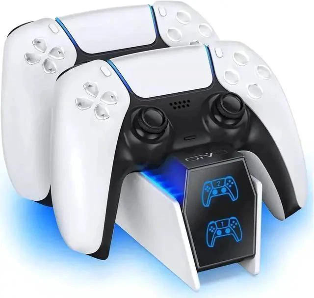 Alt view image 19 of 19 - WISDUM PS5 Controller Charger Dock Standation Compatible with Play Standation 5 DualSense Controller Remote Charger Docking Standation Fast Charging Dock Standation with 2 Types of Cable