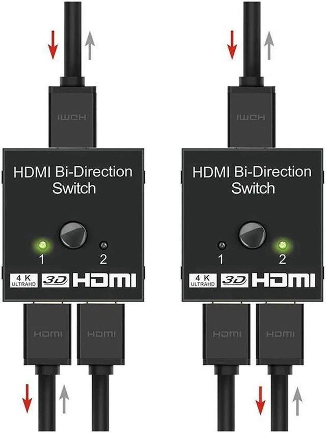Alt view image 20 of 20 - HDMI Splitter 4K 1080P Switch Bi-Direction 1x2/2x1 Adapter HDMI Switcher 2 in 1 out for PS4/3 TV Box Nitendo Switch