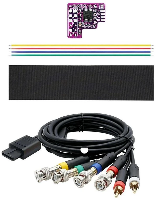 Alt view image 2 of 2 - N64 RGB MOD+RGB Cable for N64 NTSC Consoles RGB Module Chip for NTSC Modified RGB Output Module-AB01