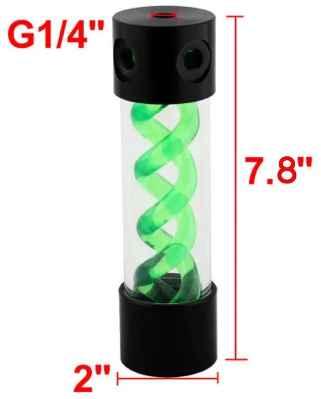 Alt view image 7 of 10 - Reservoir Water Tank G1/4 200mm For Computer PC Liquid Cooling T-Virus Helix Suspension Water Cooling
