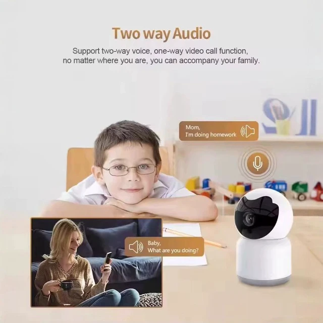 Alt view image 7 of 10 - WiFi Smart Security Camera 360° Indoor/Outdoor, 1080P HD, Mobile Remote, Two-Way Audio, Motion Alert