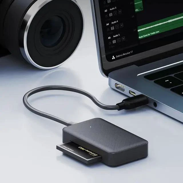 Alt view image 14 of 14 - USB-C 4-in-1 Memory Card Reader USB 3.0 High-Speed Adapter with SD/TF/MS/CF Slots, OTG Function for Phone/Tablet/Laptop, Plug-and-Play Type-C Hub for Data Transfer