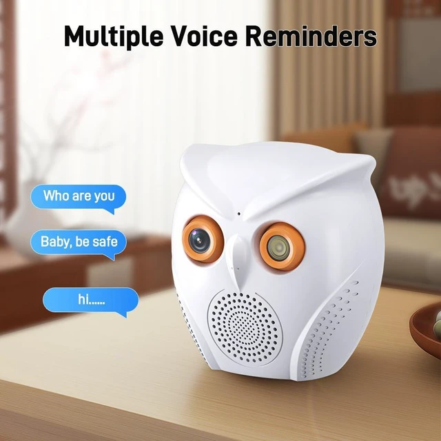 Alt view image 9 of 10 - Owl Bluetooth Speaker HD Security Camera Human Detection, Ultra-Wide Angle, 1080P, Two-Way Audio, Voice Alerts, Cloud Storage