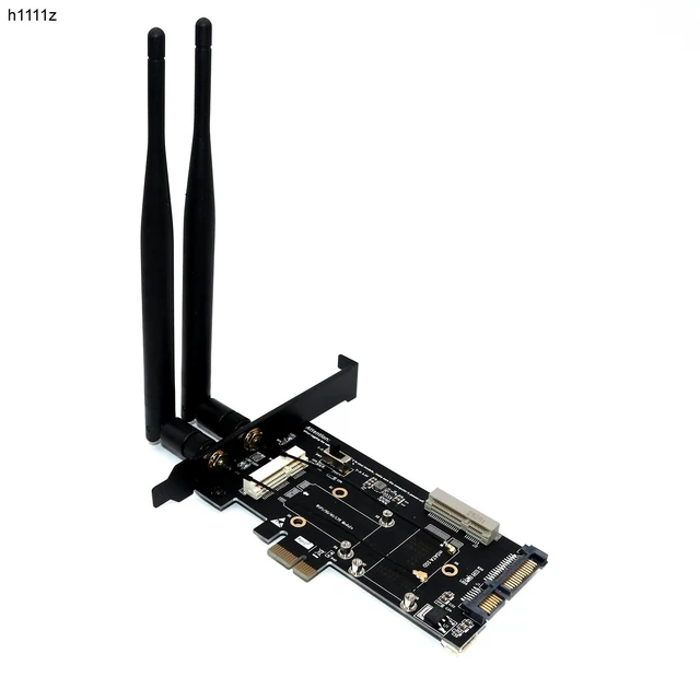 Alt view image 7 of 12 - PCI-E WiFi Adapter Mini PCI-E to PCI-E Network Card mSATA SSD to SATA 2.5 Adapter with SIM Card Slot for 3G/4G/LTE Wi Fi Adapter