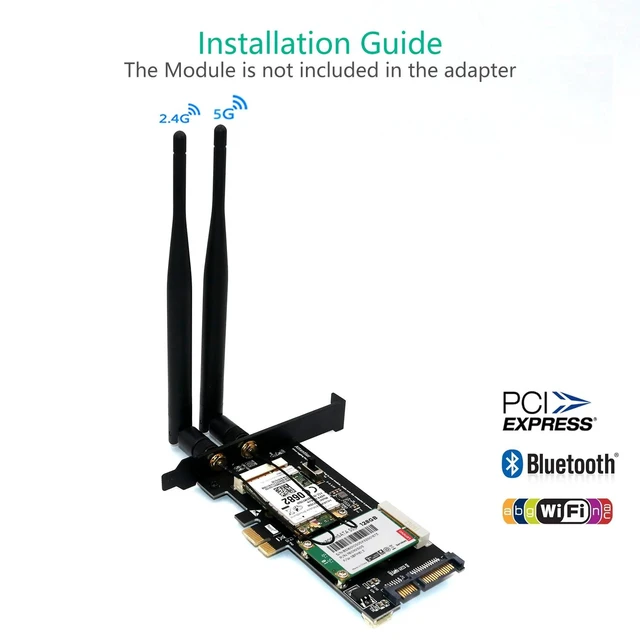 Alt view image 11 of 12 - PCI-E WiFi Adapter Mini PCI-E to PCI-E Network Card mSATA SSD to SATA 2.5 Adapter with SIM Card Slot for 3G/4G/LTE Wi Fi Adapter