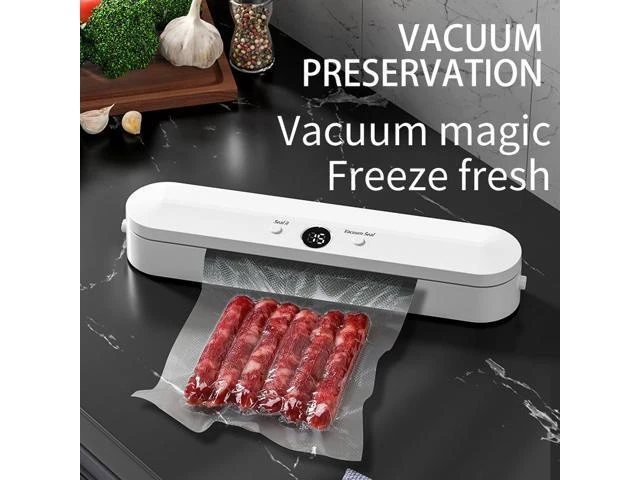 Alt view image 9 of 14 - Vacuum Sealer Machine for Home, Dry & Wet Food Sealer, Automatic Vacuum Packaging System, Compact Food Saver for Kitchen Storage