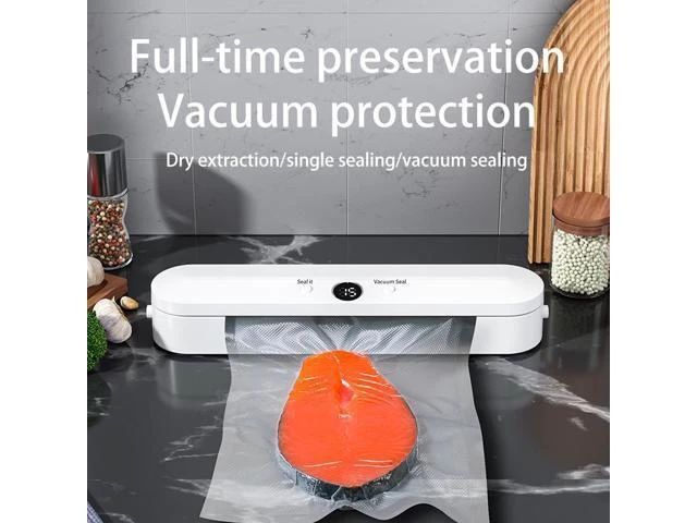 Alt view image 10 of 14 - Vacuum Sealer Machine for Home, Dry & Wet Food Sealer, Automatic Vacuum Packaging System, Compact Food Saver for Kitchen Storage