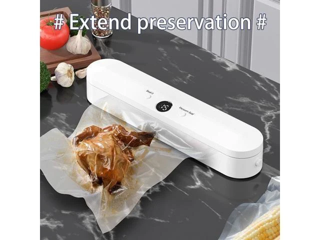 Alt view image 11 of 14 - Vacuum Sealer Machine for Home, Dry & Wet Food Sealer, Automatic Vacuum Packaging System, Compact Food Saver for Kitchen Storage