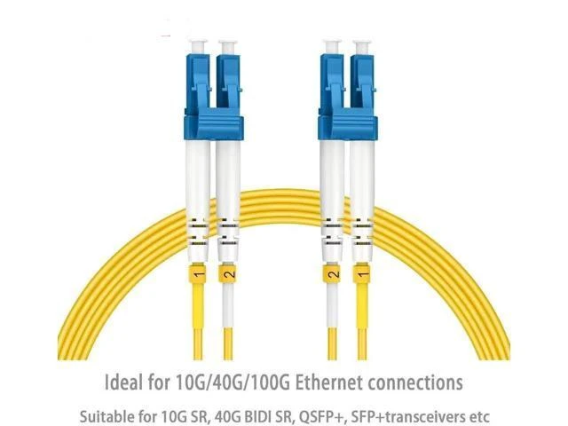 Alt view image 7 of 10 - OS2 Fiber Patch Cables, 2M (10Pack) OS2 Fiber LC to LC Single Mode Fiber Patch Cable, OS2 LC to LC Optic Cable 10G SMF LSZH Duplex Yellow