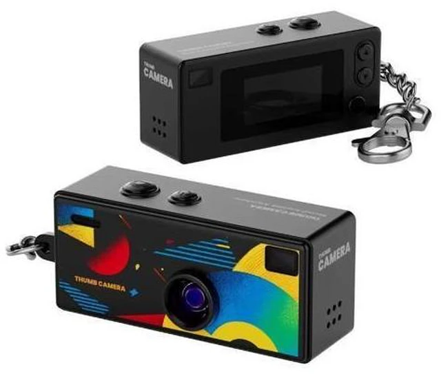 Alt view image 8 of 14 - Mini Retro Camera for Students Portable Small Camera, Backpack Keychain, Photo & Video Recording Black