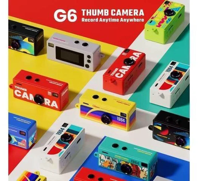 Alt view image 12 of 14 - Mini Retro Camera for Students Portable Small Camera, Backpack Keychain, Photo & Video Recording Black
