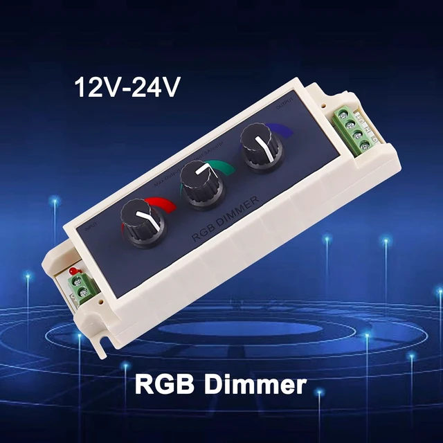 Alt view image 13 of 14 - RGB LED Light Dimmer Knob Controller Switch,DC12-24V 3Channel Brightness Adjust Intelligently for Multi-Color LED Light Strip