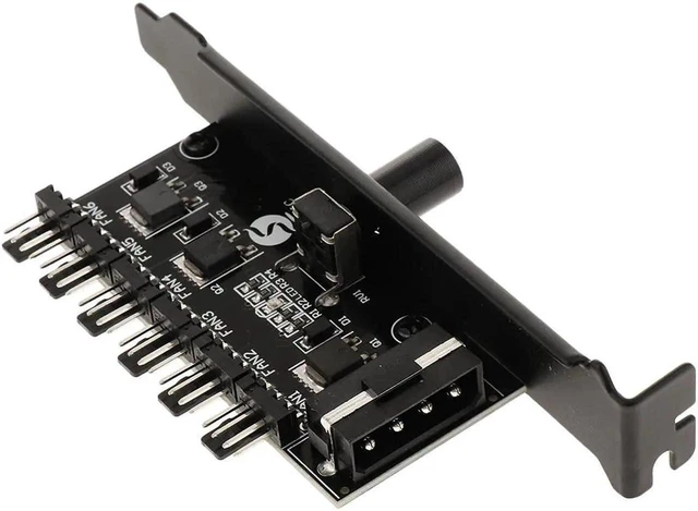 Alt view image 7 of 10 - 4-Pin Power 6 Channels PC Case CPU Cooler Cooling Fan Speed Controller