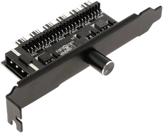Alt view image 9 of 10 - 4-Pin Power 6 Channels PC Case CPU Cooler Cooling Fan Speed Controller