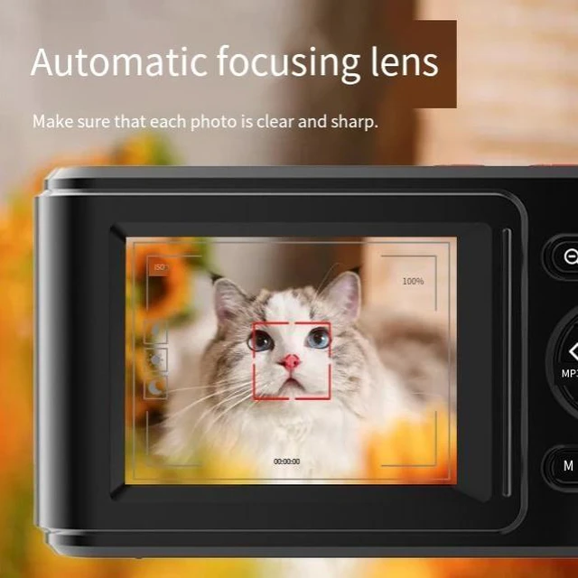 Alt view image 7 of 8 - Dual-Screen HD Digital Camera 2.4" + 1.54", 72MP, Autofocus, Portable Mini Card Camera, Home/Travel