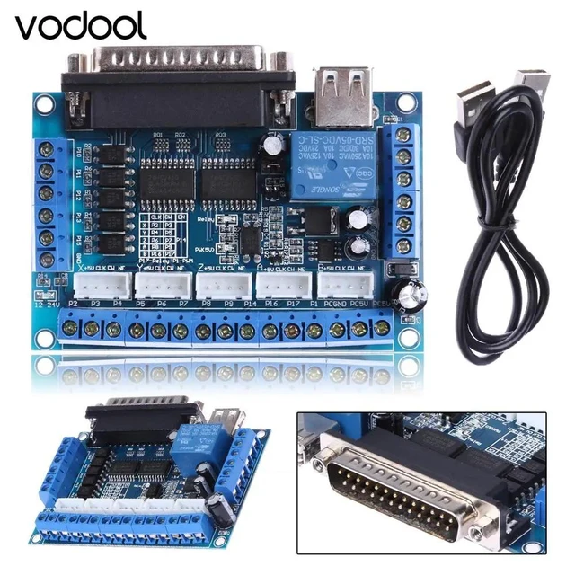 Alt view image 8 of 10 - Parts For Mach3 CNC Stepping Motor Driver Interface Adapter Breakout Board With USB Cable For WIN XP System Only