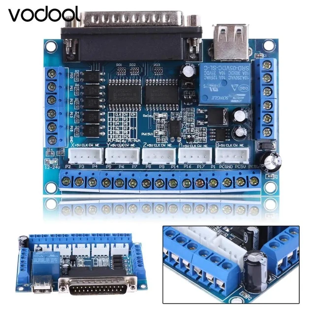 Alt view image 9 of 10 - Parts For Mach3 CNC Stepping Motor Driver Interface Adapter Breakout Board With USB Cable For WIN XP System Only