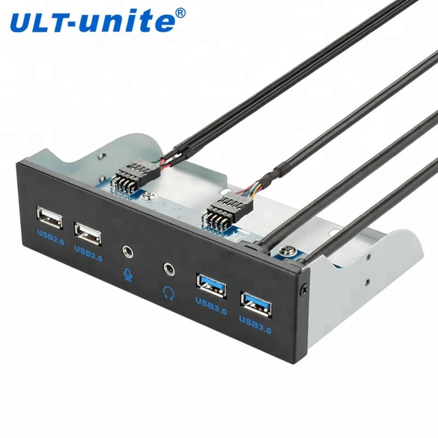 Alt view image 2 of 2 - Computer Case USB 2.0 USB 3.0 HD Audio Custom USB Front Panel 5.25 hub computer