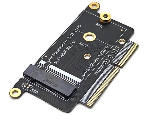 Alt view image 7 of 13 - A1708 SSD Adapter NVMe PCI Express PCIE to NGFF M2 SSD Adapter Card M.2 SSD for Apple Macbook Pro Retina 13" A1708 2016 2017