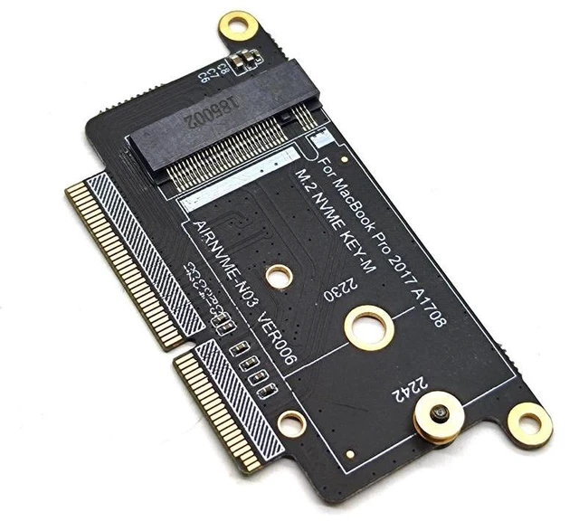 Alt view image 9 of 13 - A1708 SSD Adapter NVMe PCI Express PCIE to NGFF M2 SSD Adapter Card M.2 SSD for Apple Macbook Pro Retina 13" A1708 2016 2017