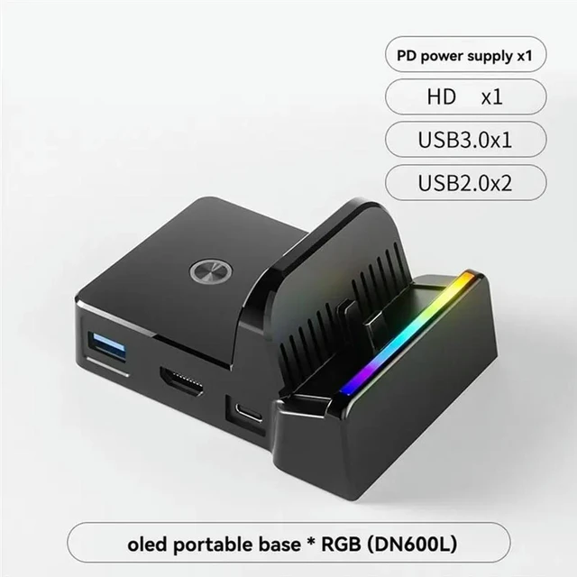 Alt view image 8 of 12 - Switch Dock For Switch 3 In 1 Switch Video Converter Docking Station With RGB For NS Accessories