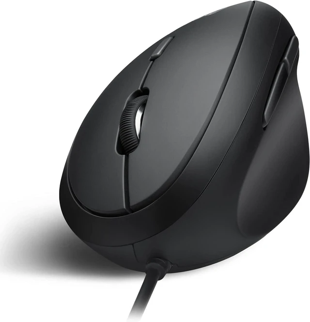 Alt view image 6 of 10 - Perixx PERIMICE-519 Wired Ergonomic Vertical Mouse - Portable Small Design - 105x67x58 mm - Right Handed Black