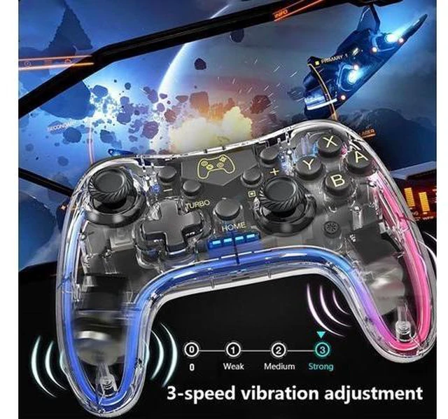 Alt view image 11 of 14 - Switch Controller,Wireless Switch Pro Controller Compatible with Nintendo Switch/Switch lite/Switch OLED,Pro Controller Switch Support Turbo,Wake-up Function and Adjustable LED