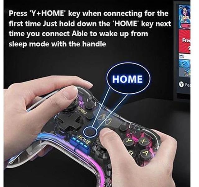 Alt view image 10 of 14 - Switch Controller,Wireless Switch Pro Controller Compatible with Nintendo Switch/Switch lite/Switch OLED,Pro Controller Switch Support Turbo,Wake-up Function and Adjustable LED