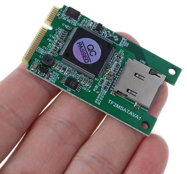 Alt view image 6 of 10 - SD TF Card to Mini PCI-E mSATA SSD Solid State Drive Adapter Converter for PC Computer Laptop Accessories